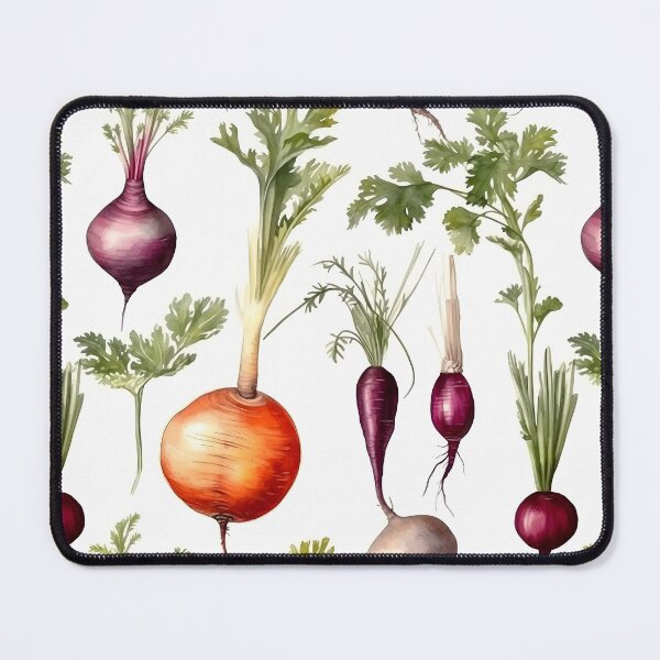 Item preview, My Grandma's Kitchen - Fresh Root Vegetables Vegetarian Food Vintage Pattern designed and sold by SecretDicer.