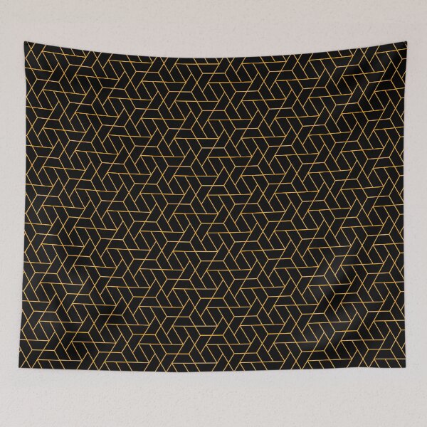 Item preview, Hexagons And Triangles Pattern designed and sold by JenTrinhArt.