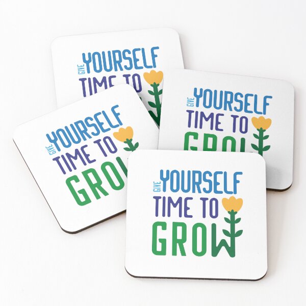 Item preview, Give Yourself Time To Grow motivational quote designed and sold by withasmiledsgn.