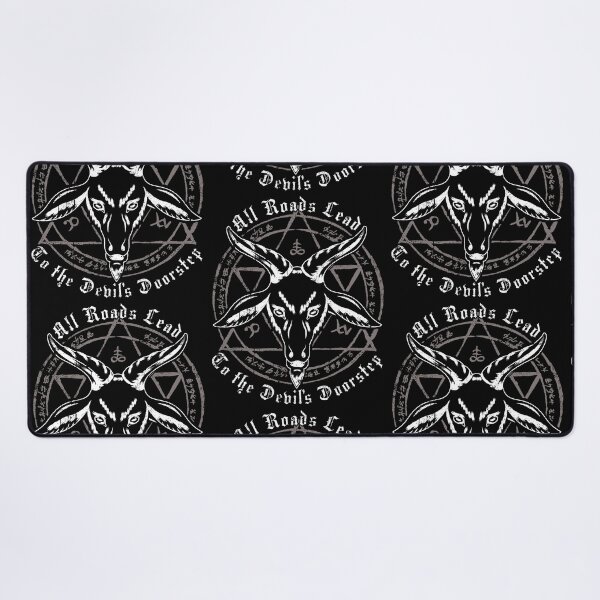 Item preview, All Roads Lead to the Devil's Doorstep, Baphomet, Satanic Lucifer Devil, Gothic, Ritual, Occult Gift designed and sold by Proverbial Wisdom Design.