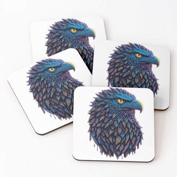Item preview, Psychedelic Eagle in Isometric Style| Colourful Eagle in Neon Vector Art designed and sold by RedArtG09.