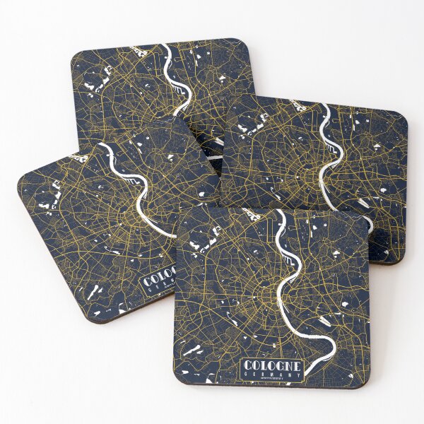 Item preview, Cologne City Map of Germany - Gold Art Deco designed and sold by deMAP.