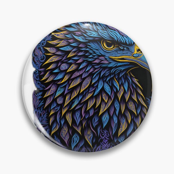 Item preview, Visionary Art of Eagle by Alex Grey| Symmetrical Eagle with Conic Crystals designed and sold by RedArtG09.