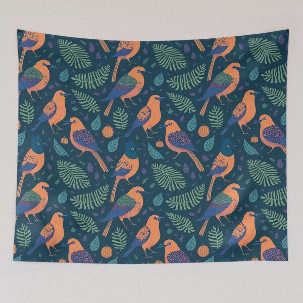 Item preview, Colorful Exotic Tropical Birds And Botanical Pattern designed and sold by Zazizu.
