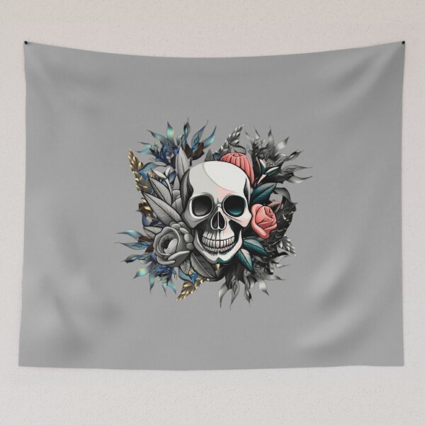 Item preview, Vintage skull with flowers  designed and sold by MArtex.