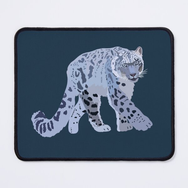 Item preview, S is for Snow Leopard, Snow Leopard Illustration – Majestic Big Cat Art for Wildlife Lovers designed and sold by PrettylittlepastelUk.