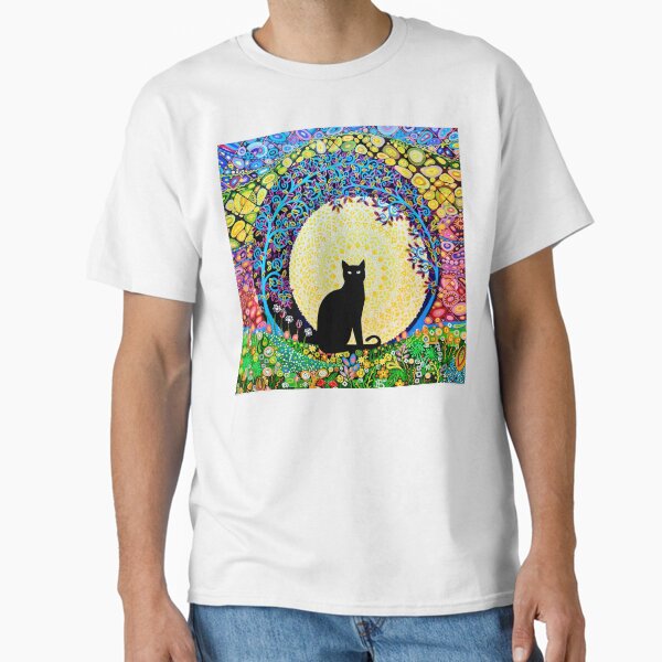 Black Cat & Full Moon Classic T-Shirt