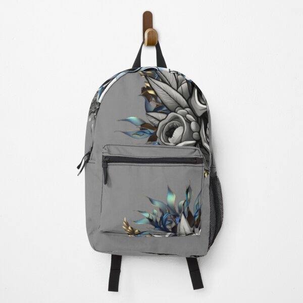 Item preview, Blue skull with flowers designed and sold by MArtex.