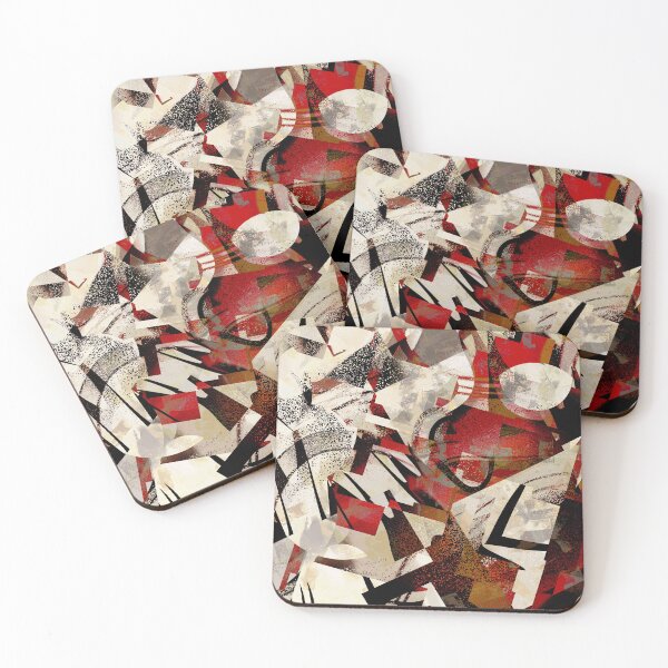 Item preview, Bold Red and Cream Geometric Graphic Abstract designed and sold by Trevor Hirst.