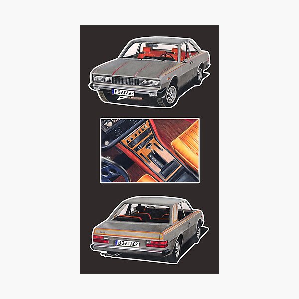 Item preview, Vintage Italian Car - 130 coupe designed and sold by SylwiaCarArt.