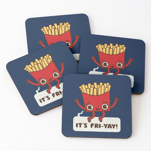 Item preview, It's Fri-yay Friday - Fun Cute Kawaii Fries  designed and sold by WeirdPunderful.