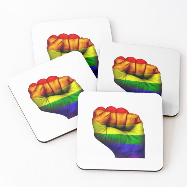 Item preview, Gay LGBT flag painted on a fist designed and sold by Boudavid.