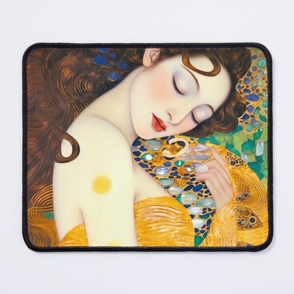 Item preview, Pure Goddess Romantic Symbolism Art - Gustav Klimt inspired oil painting designed and sold by Bebichic.