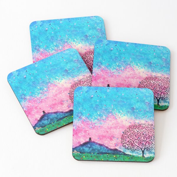 Item preview, Glastonbury Tor, Pink Sky & Tree of Life designed and sold by MarkBetsonArt.