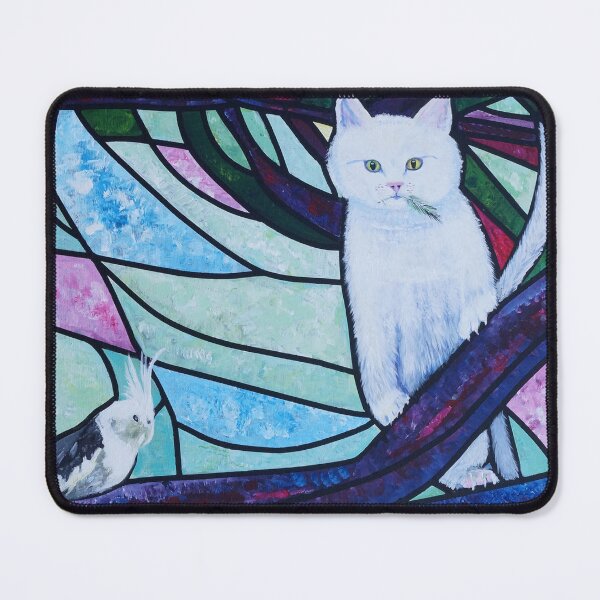 Item preview, Hunter the white cat up a tree designed and sold by JudySens.