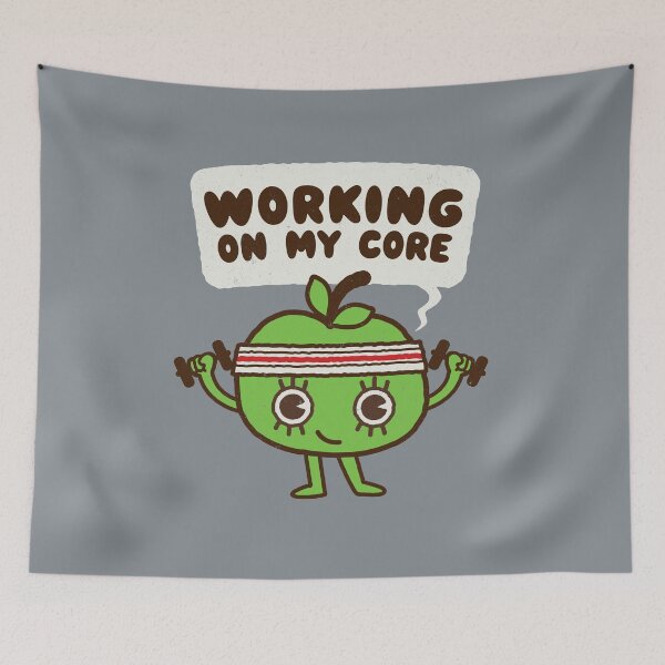 Item preview, Cute Working out Exercising Apple core - Gym Funny Workout Graphic  designed and sold by WeirdPunderful.