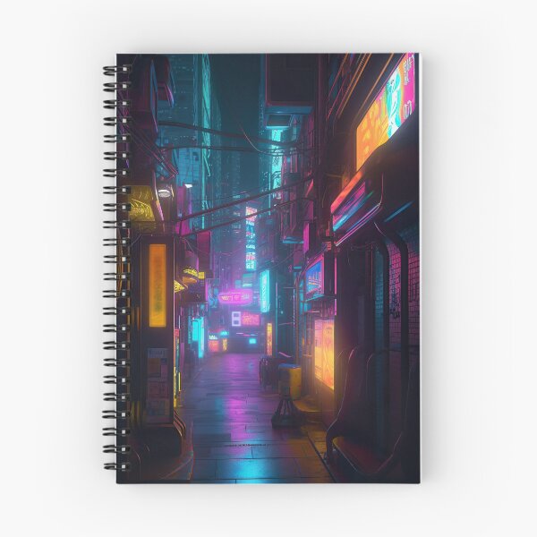 Item preview, Neon Cyberpunk City Night designed and sold by TheThreePixels.