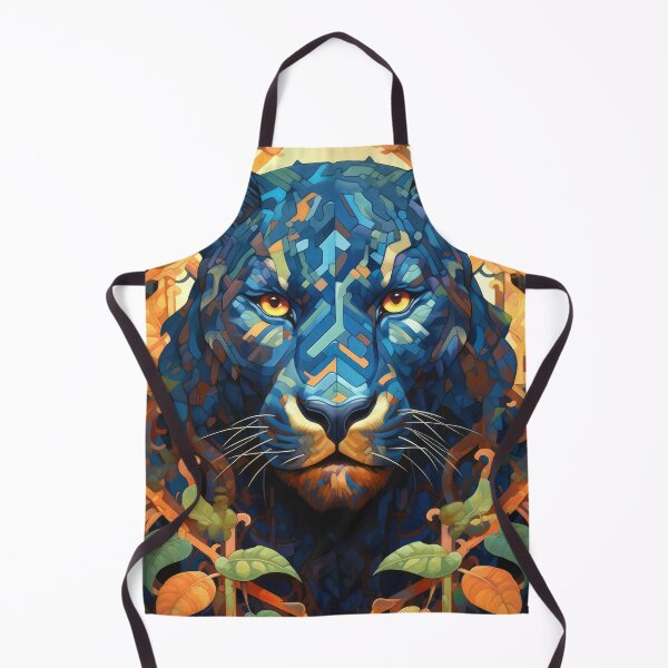 Item preview, Ornamental flower Portrait of a Panther 2 designed and sold by Earth Celebration Designs.
