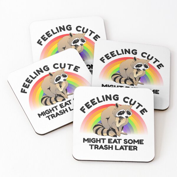 Item preview, Funny Raccoon Dumpster Trash Art - Feeling Cute - Fast Food Lover - Foodie Diet Meme designed and sold by RockFireMerch.
