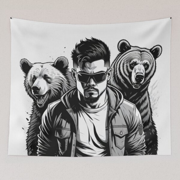 Item preview, Dont Poke Bears Cool Basketball Artwork Funny designed and sold by Michael Voyler.