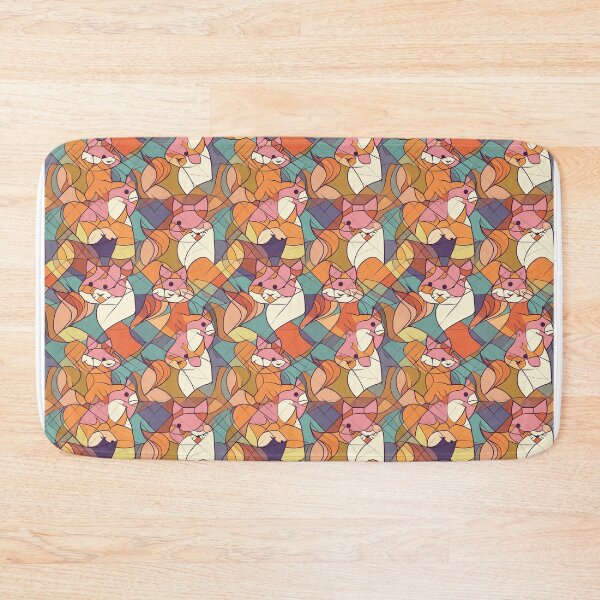 Item preview, Stained Glass Cat Pattern | Vintage Charm for Feline Enthusiasts designed and sold by Retro-ArtDeco.