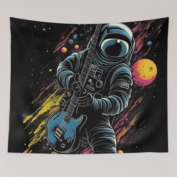 Item preview, Astronaut Peter plays guitar in space - moon mission - Apollo 11 designed and sold by Pixelboys.
