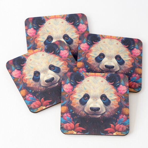Item preview, Ornamental flower Portrait of a Panda designed and sold by Earth Celebration Designs.