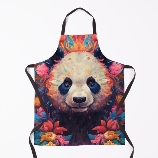 Item preview, Ornamental flower Portrait of a Panda designed and sold by Earth Celebration Designs.