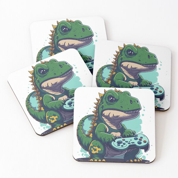 Item preview, T-Rex Plays Video Games designed and sold by ArtsyWishesShop.
