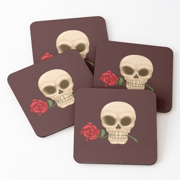 Item preview, Skull head with rose avatar mascot cartoon designed and sold by aryoyo.