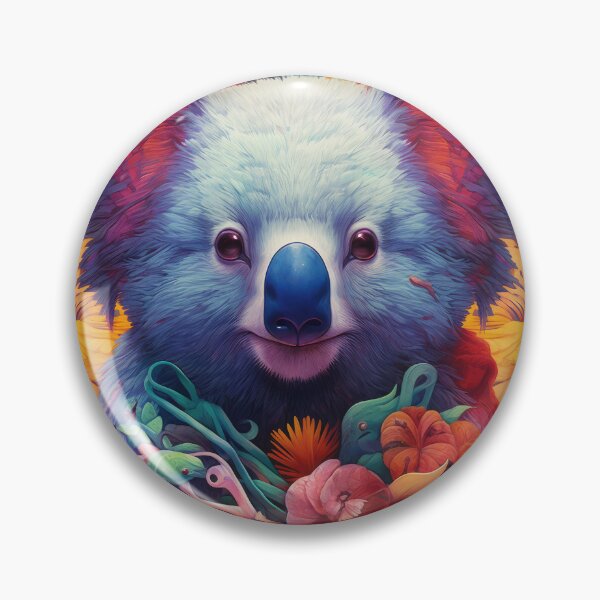 Item preview, Ornamental flower Portrait of a Koala Bear designed and sold by Earth Celebration Designs.