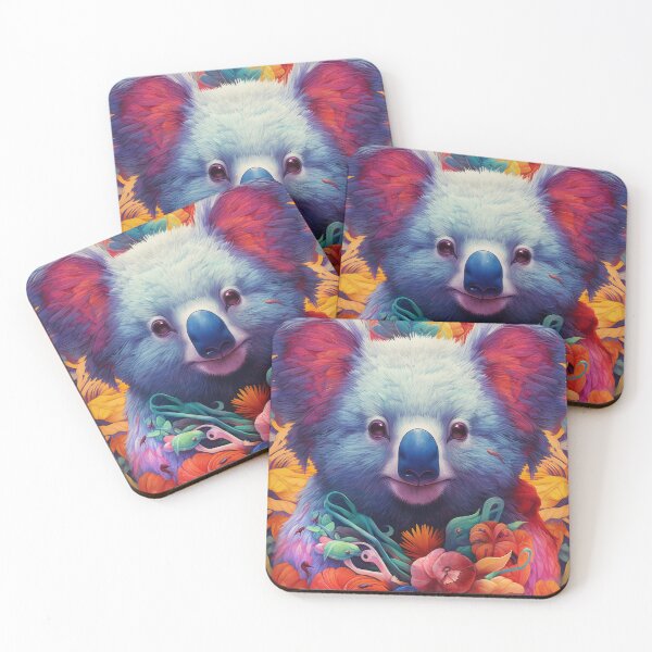 Item preview, Ornamental flower Portrait of a Koala Bear designed and sold by Earth Celebration Designs.