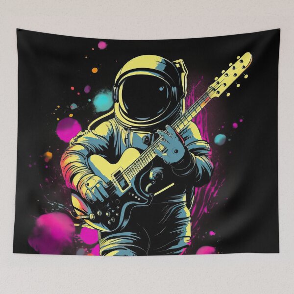 Item preview, Norman, the funky guitar space astronaut - Apollo 11 - moon mission designed and sold by Pixelboys.