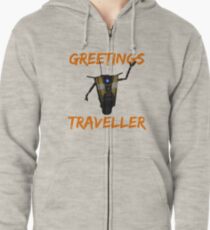 "GREETINGS TRAVELLER" - Every Claptrap Ever Zipped Hoodie