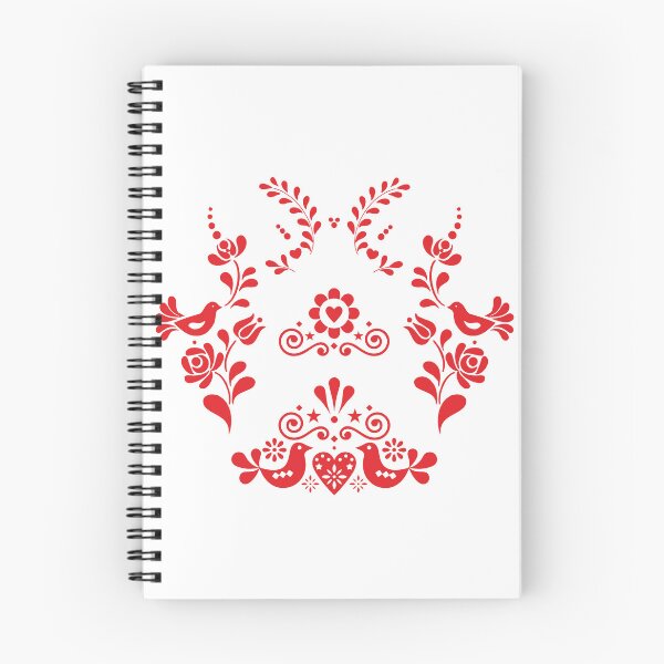 Artikelvorschau, Kalocsai-Volkskunst-Blumen-Herz-Vogel-Muster entworfen und verkauft von Kormix.