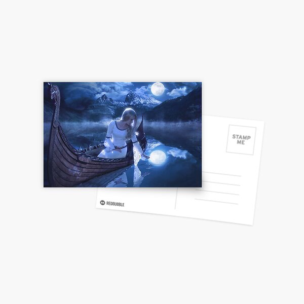 Moonlit Lake Postcard