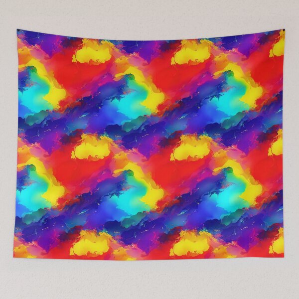 Item preview, Color Pour Tiled Smear Abstract Bright designed and sold by Infinitelypink.