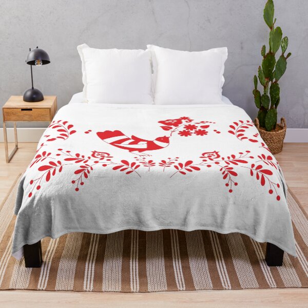 Item preview, Kalocsai folk art flowers and bird pattern designed and sold by Kormix.
