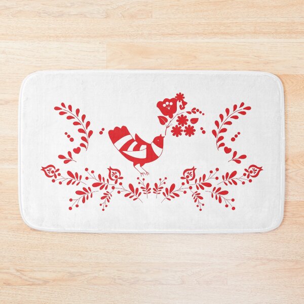 Item preview, Kalocsai folk art flowers and bird pattern designed and sold by Kormix.