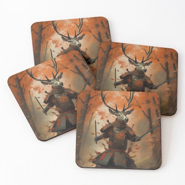 Item preview, Deer Samurai in the forest designed and sold by Inalternativ.