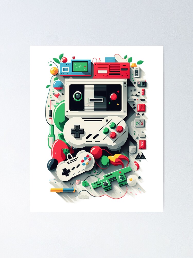 Retro gaming machine Poster for Sale by Ilustrata Design