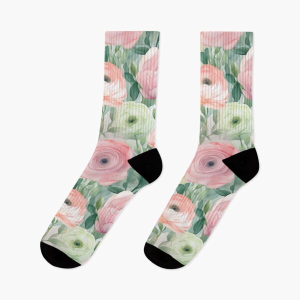 Item preview, Watercolor Ranunculus, Floral Pattern designed and sold by DigitalArtMary.