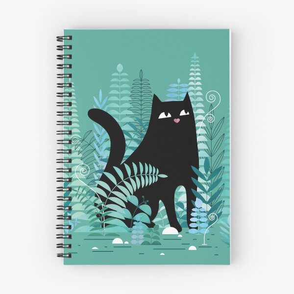 Artikelvorschau, Die Farne (Schwarze Katze auf Grün) entworfen und verkauft von littleclyde.