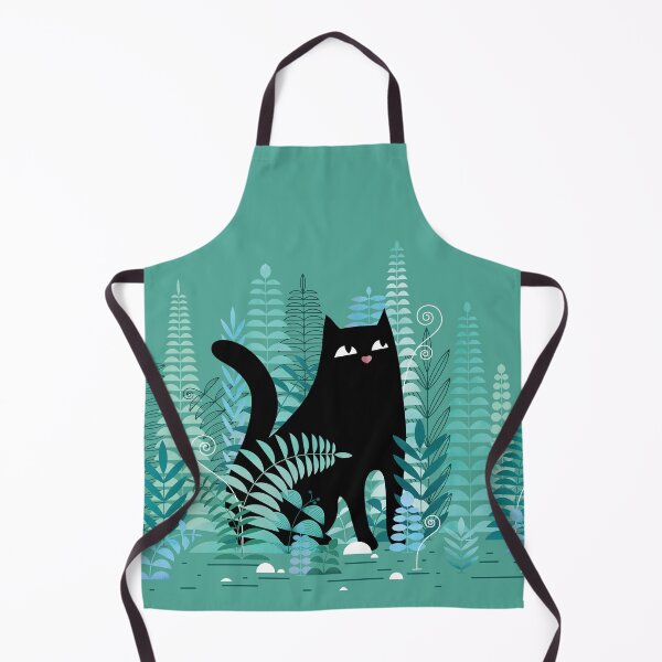 Item preview, The Ferns (Black Cat on Green) designed and sold by littleclyde.