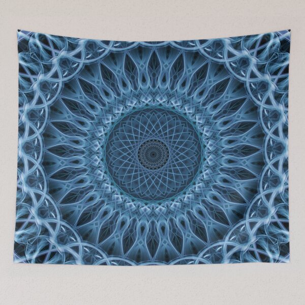Item preview, Detailed cold blue mandala designed and sold by JBlaminsky.