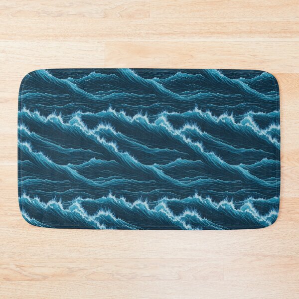 Item preview, Blue Ocean Waves Pattern designed and sold by Youpattern.
