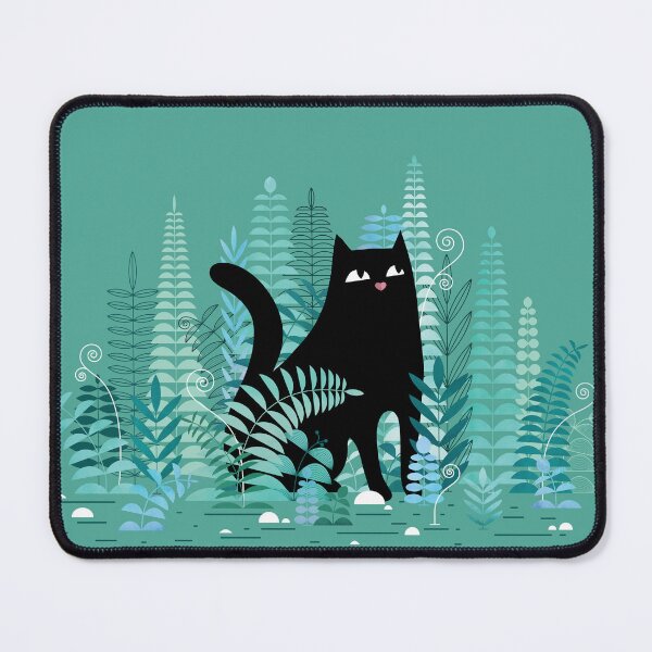 Item preview, The Ferns (Black Cat on Green) designed and sold by littleclyde.