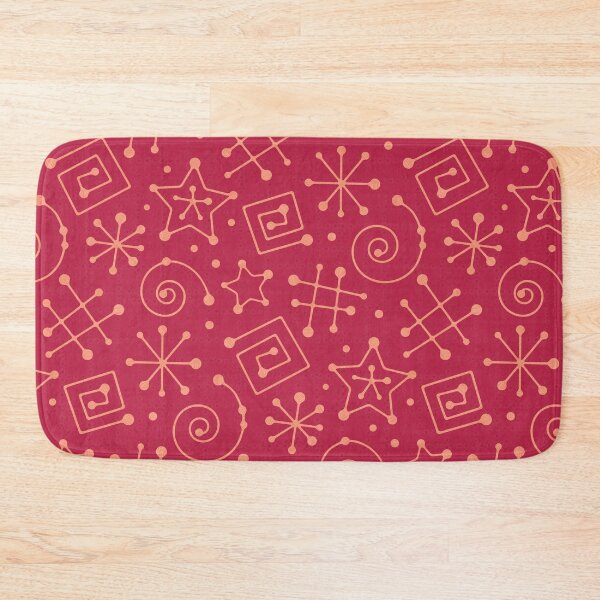 Item preview, Dotty Abstract Line Shapes - Apricot on Viva Magenta designed and sold by PaisleyMcNoodle.