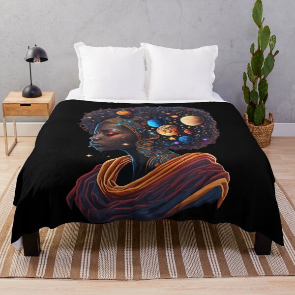Aperçu de l'œuvre Melanin Space Queen créée et vendue par PrettyPittie Shop.