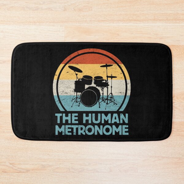 Item preview, Vibrant Drum Kit Silhouette with Human Metronome Text designed and sold by hadleyfoo.